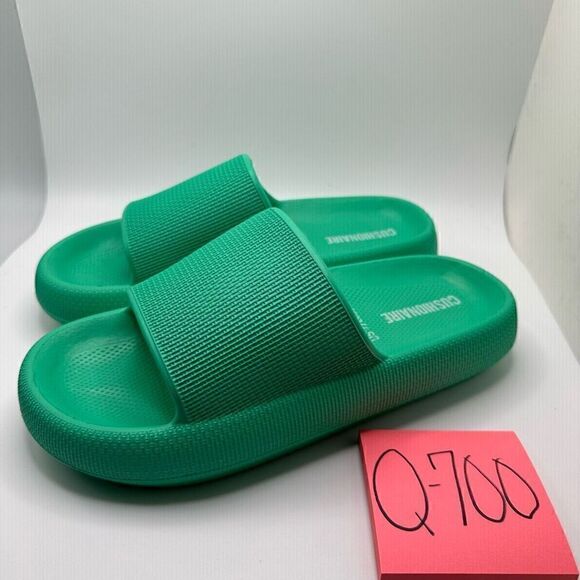 CUSHIONAIRE Women's Cloud Recovery Slide Sandals with +Comfort 7 MINT - Picture 3 of 7